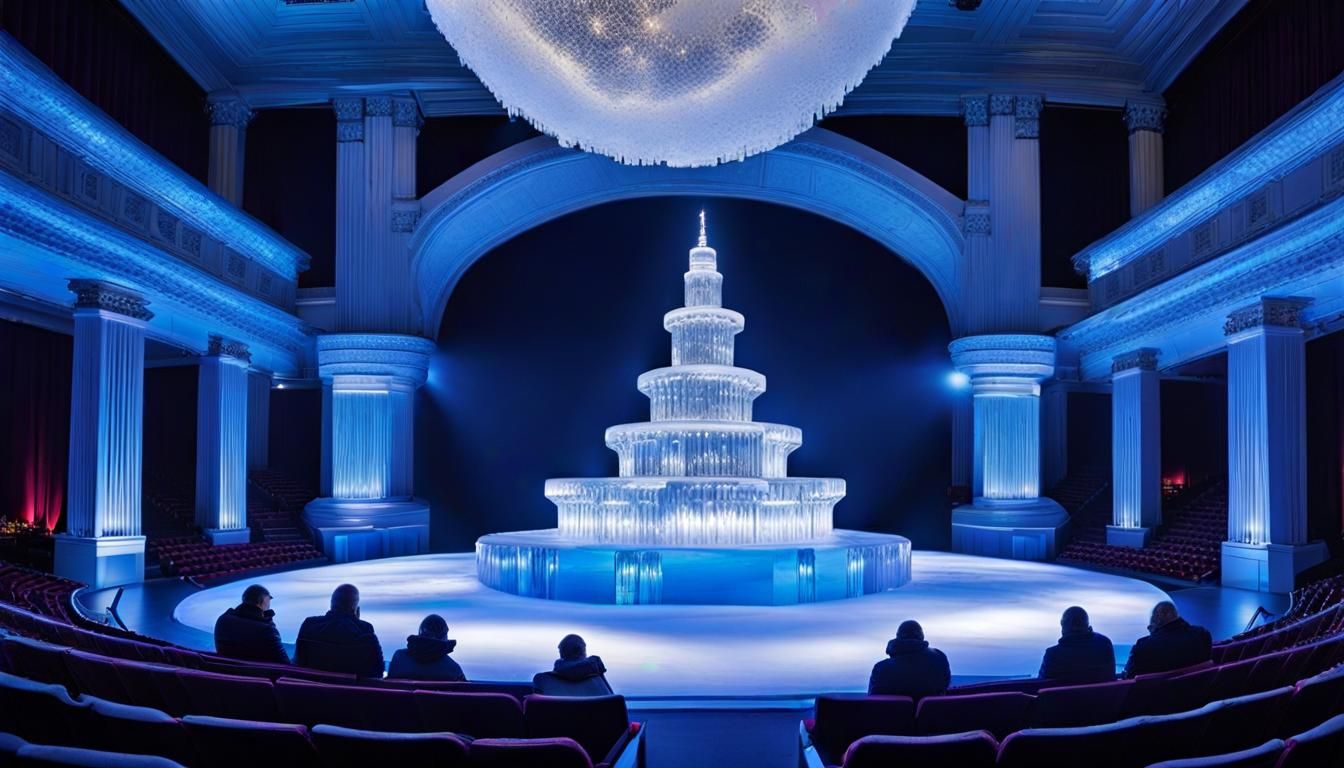 Ice Fountain Stage Set AI Generated Artwork NightCafe Creator