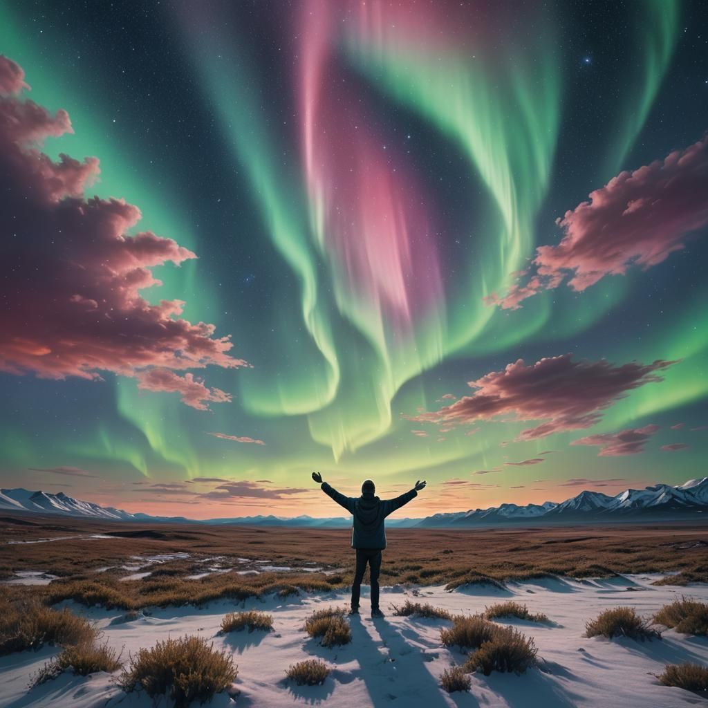 Magical Realism: Person in Dreamlike Landscape