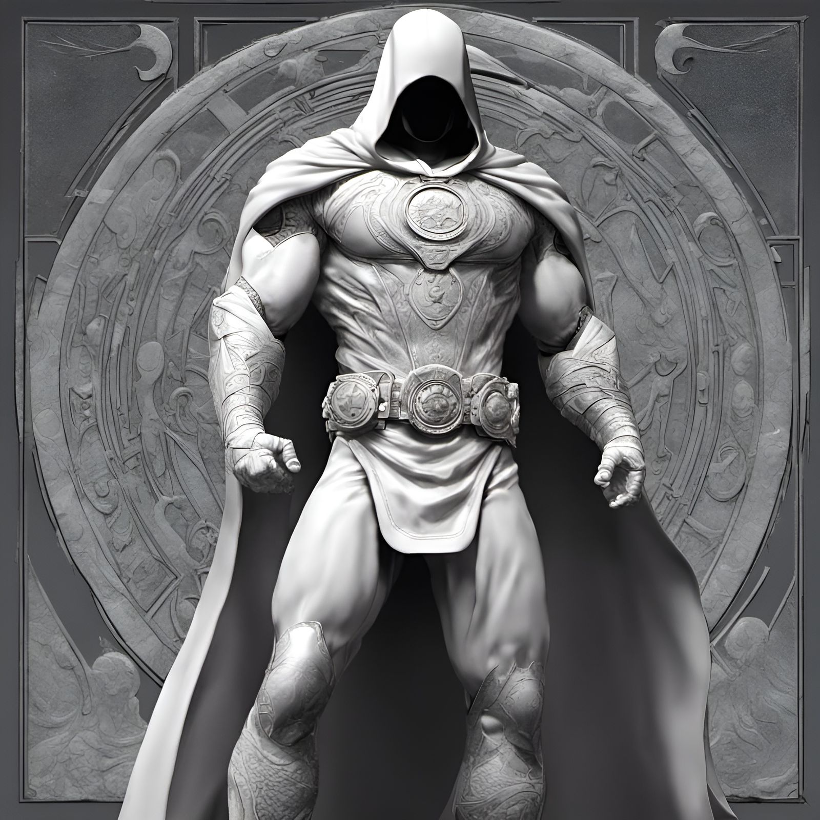 Moon Knight with LED Eyes (White) HQ Resin by Godofprops