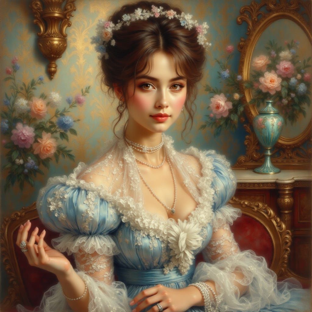 <lora:Ethereal Impressions:1.0> perfect proportions perfect composition portrait of a beautiful stunning Victorian woman