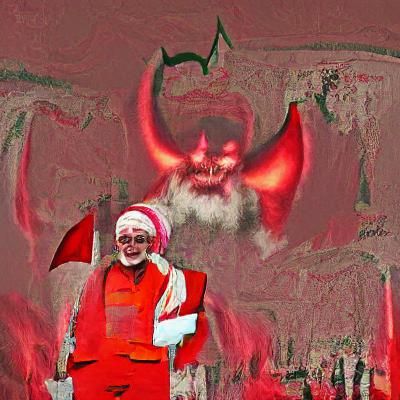 an evil santa