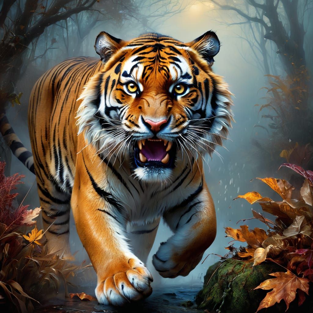 Tiger has big eyes looking at you !!