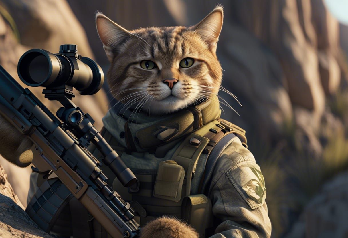 Kitty Soldier - Ai Generated Artwork - Nightcafe Creator