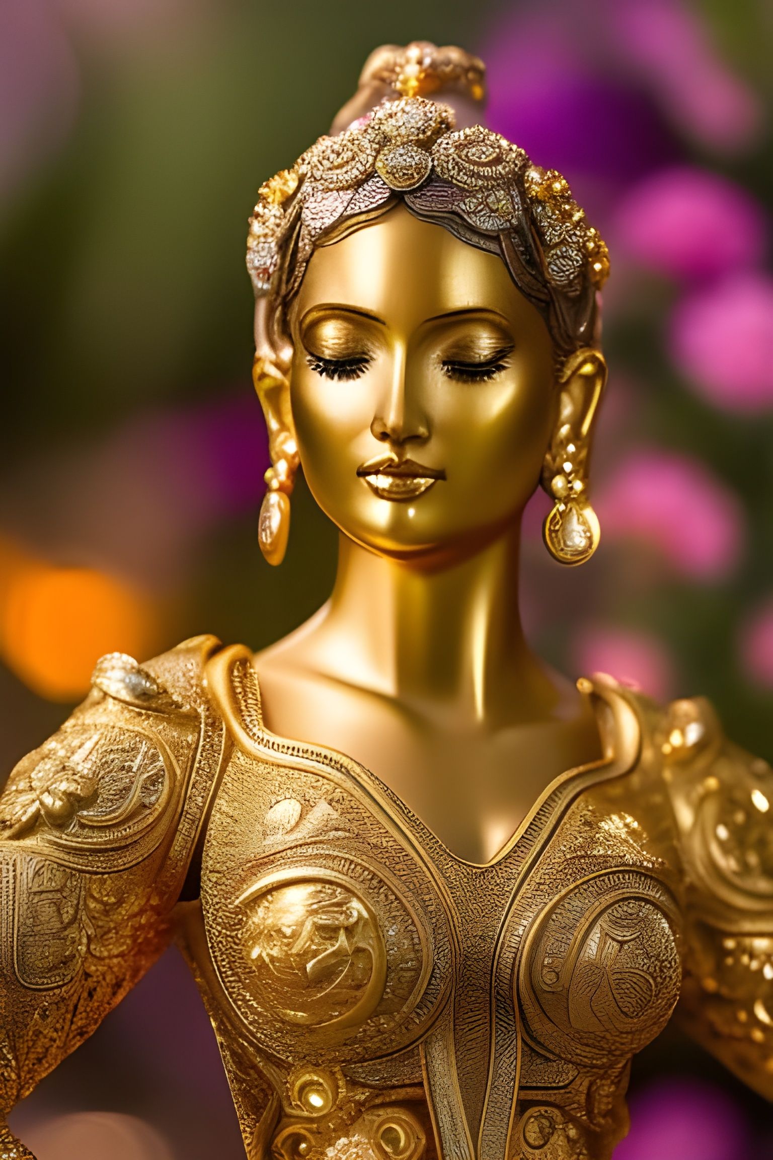 Gold Statue AI Generated Artwork NightCafe Creator