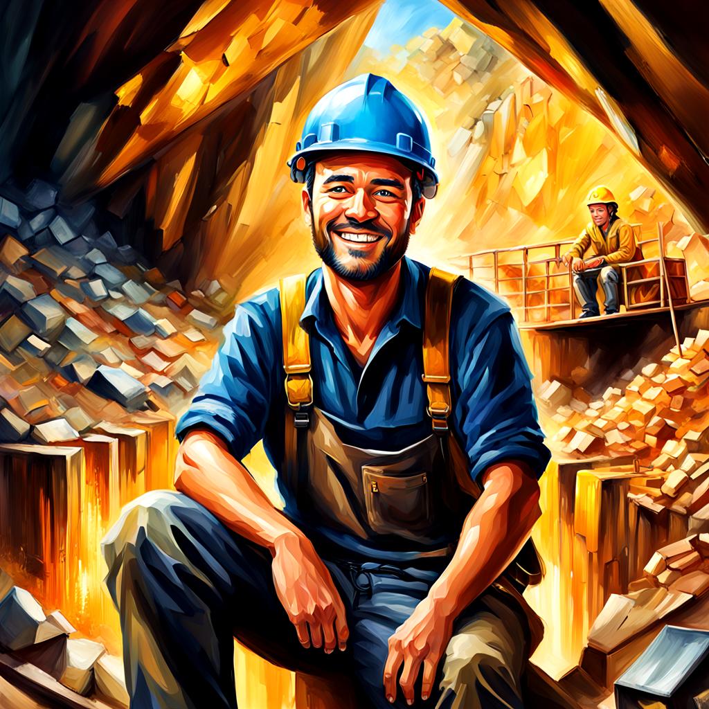 Professionals at Work -Working in the gold mine