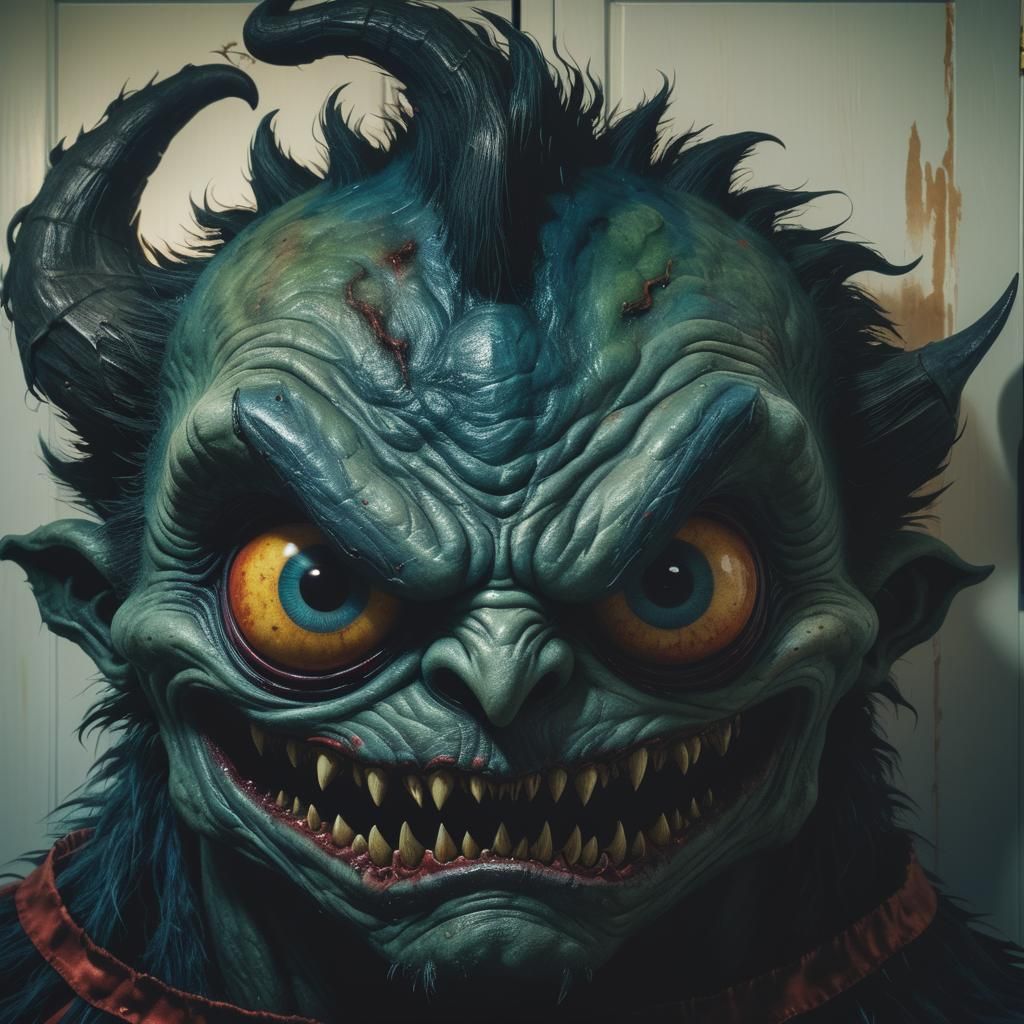 Evil monster in closet