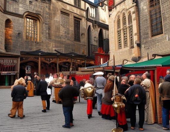 "Medieval Markets". Step into a world of knights, merchants,...