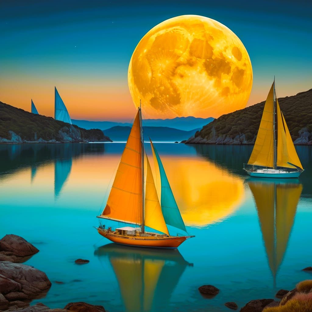 🌅 Voiliers Soleil Couchant 🌅