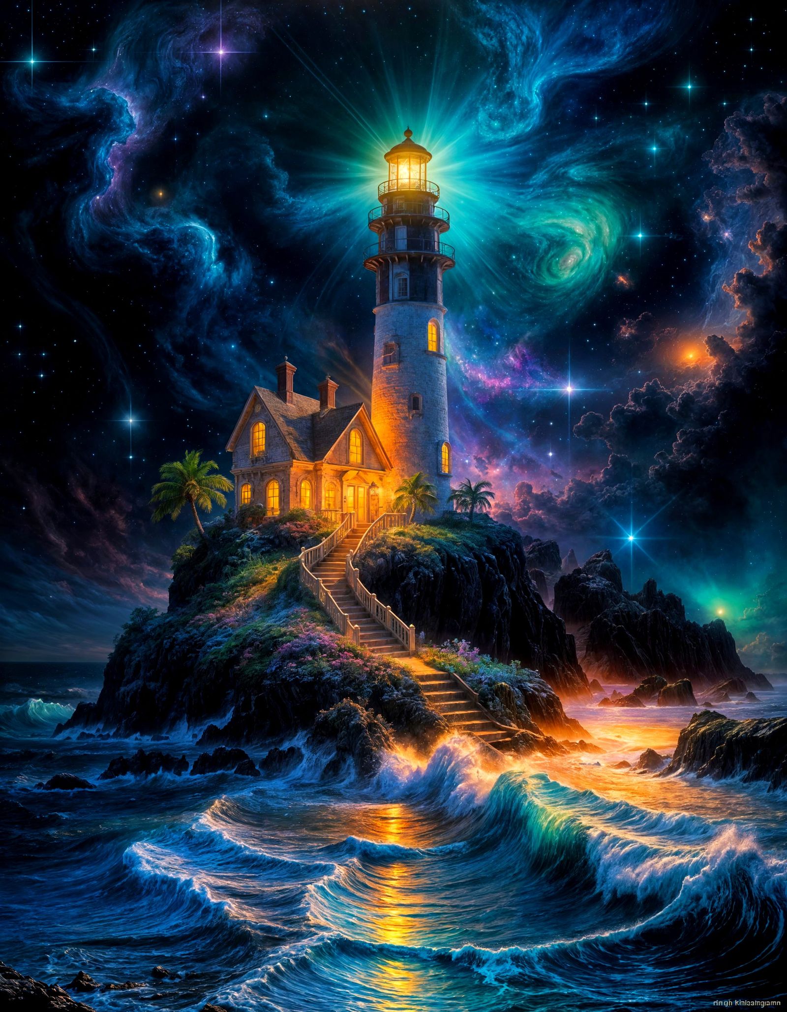 A Lighthouse on Cosmic Shores  by @Forged Anew