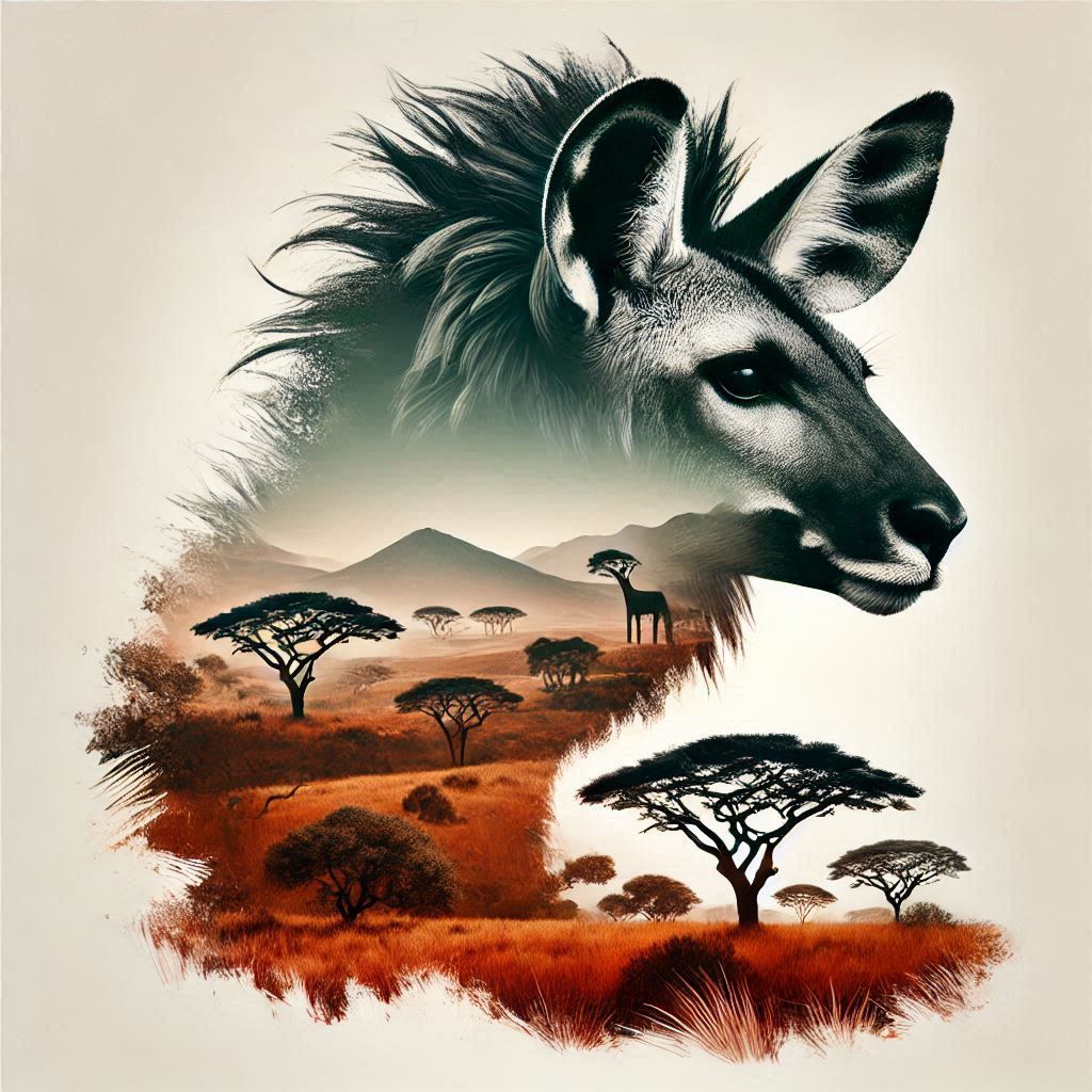 double exposure beautiful fantasy DALL-E 3 portrait landscape..