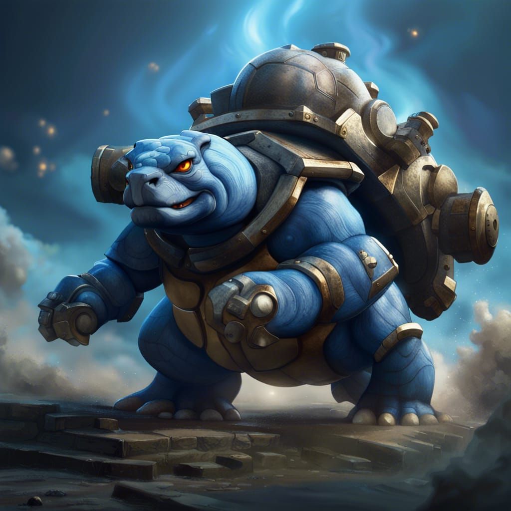 blastoise with cannons on its back - AI Generated Artwork - NightCafe ...