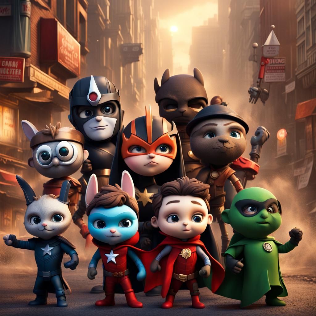 Join a spirited group of pint-sized superheroes, each posses...