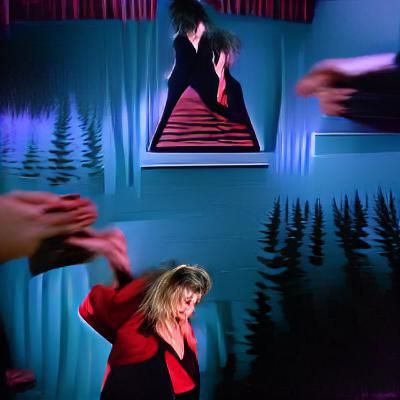Laura Palmer dances in the Black Lodge
