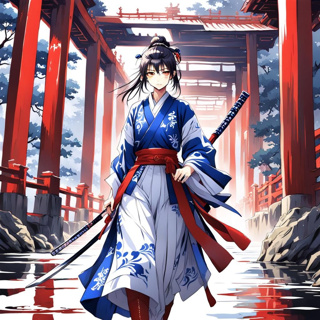 Female Samurai - AI Generated Artwork - NightCafe Creator