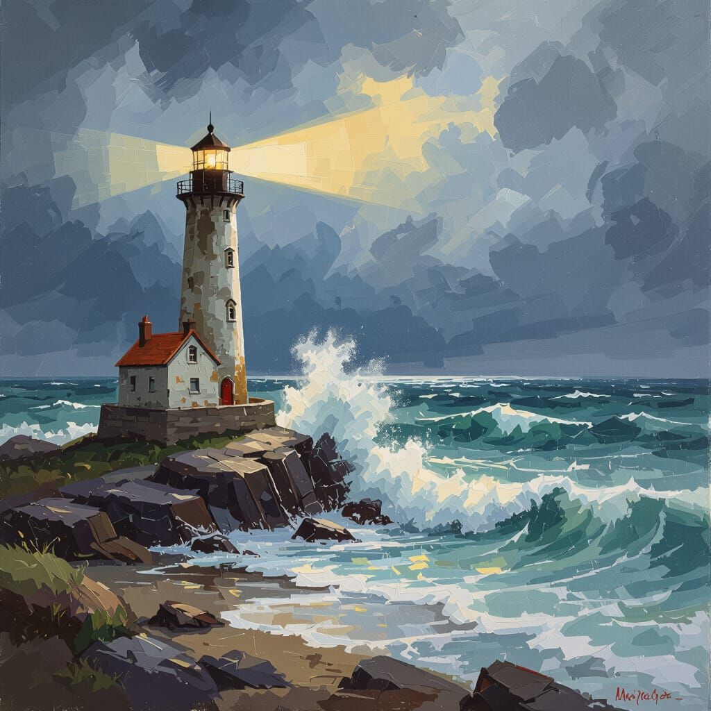 A guide on the stormy sea  by @8Mozzarella