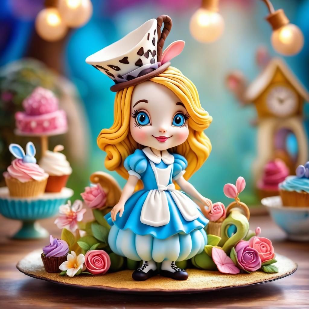 Adorable Alice-in-Wonderland Cake