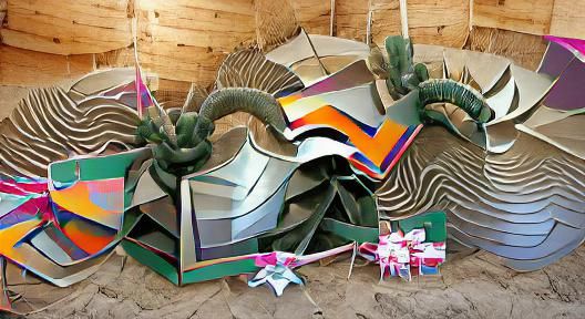 DESERT OASIS SURPRISE BY FRANK STELLA