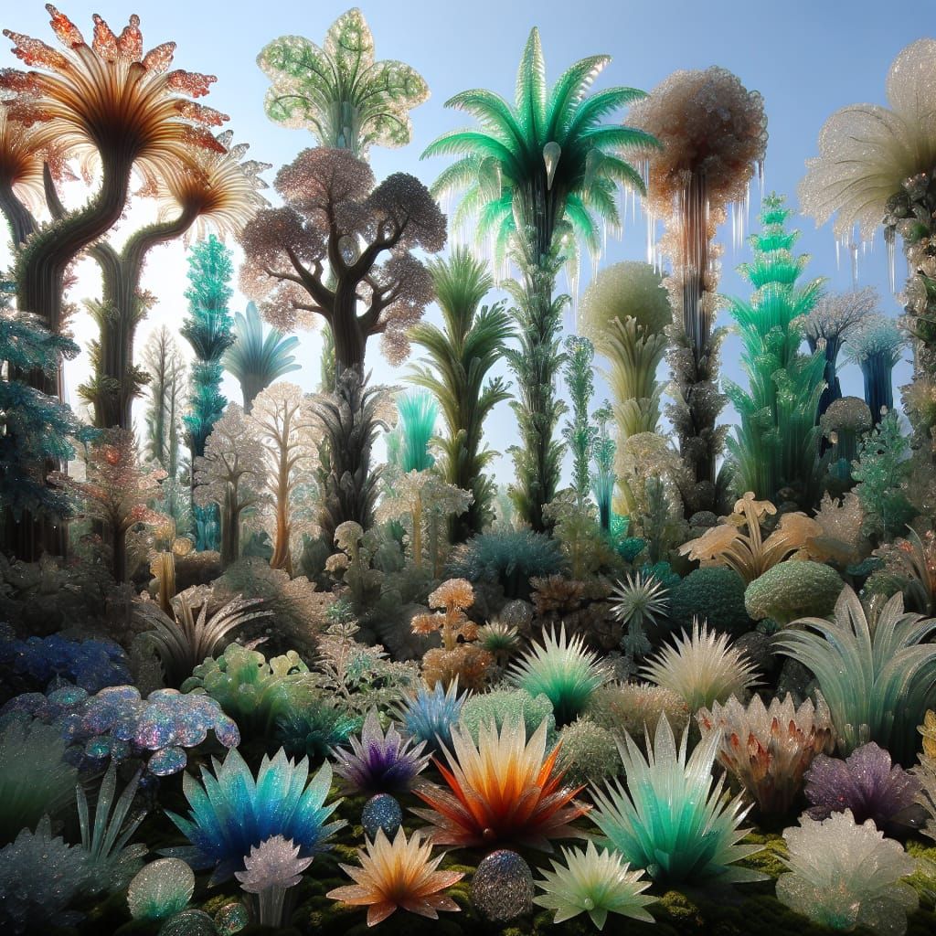 crystal flora  by @Sylver Wolf
