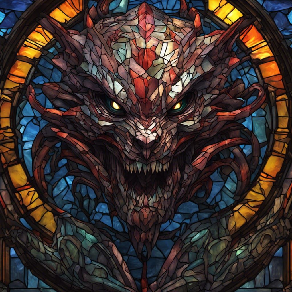 stained glass predator