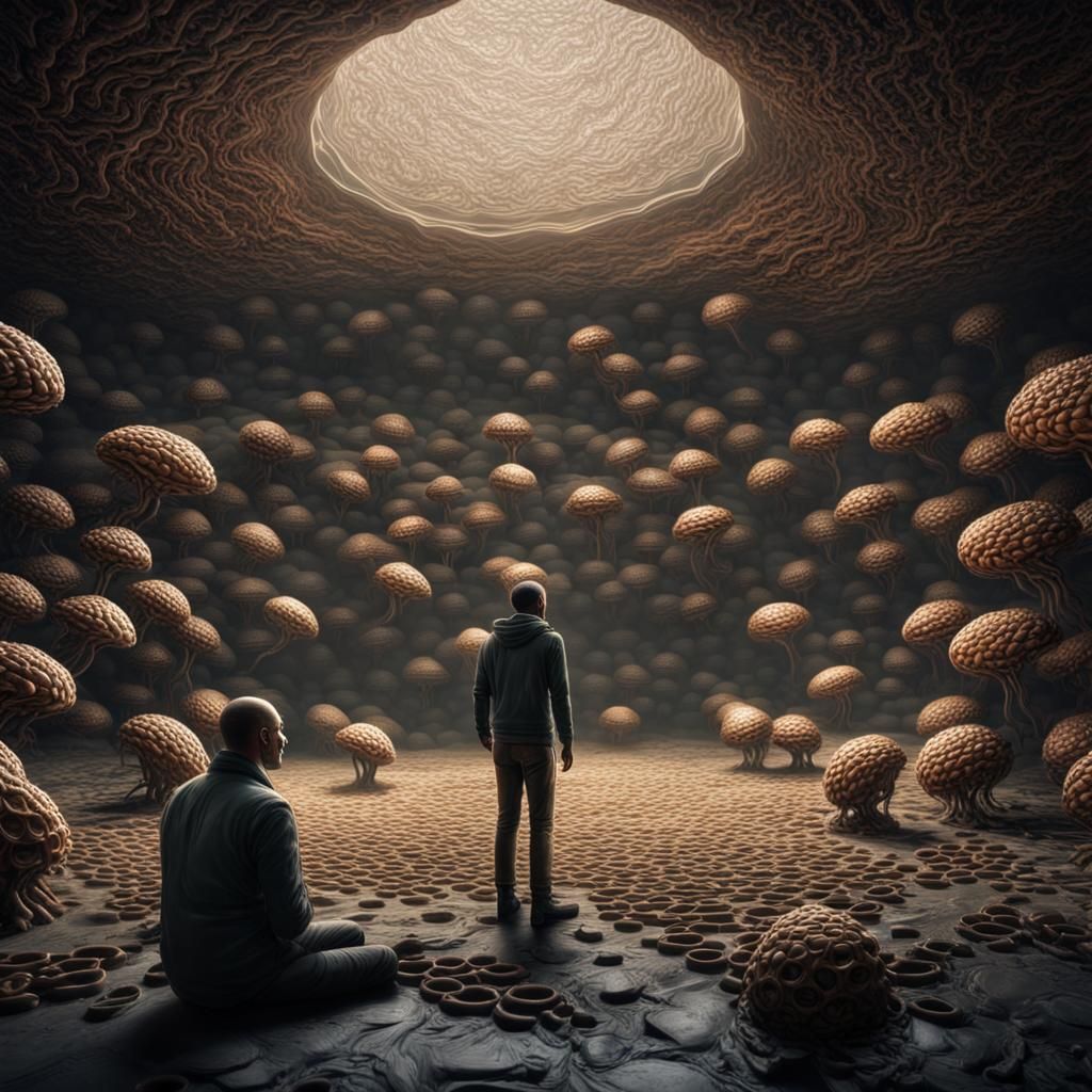 a human joining an alien hive mind after surviving the great filter ...