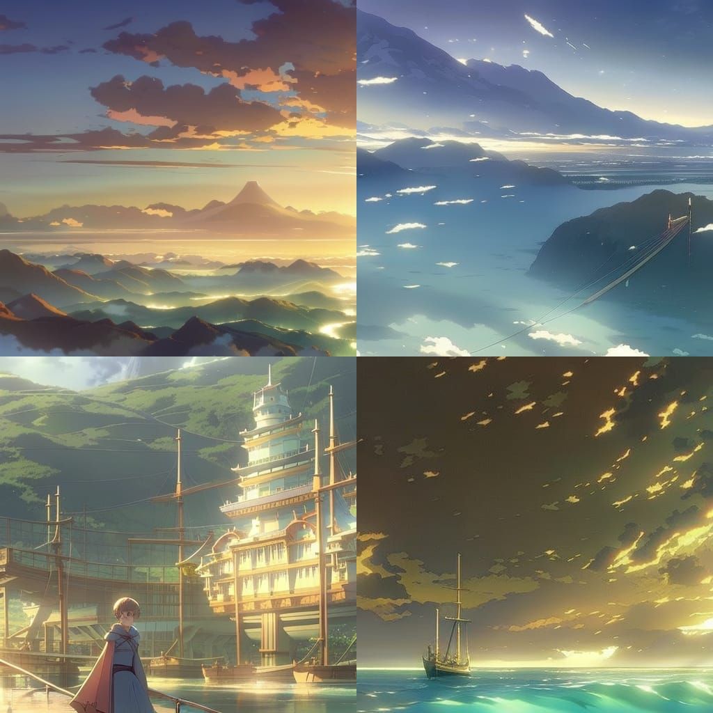 Water Magician Studio Ghibli, Anime Key Visual, by Makoto Sh...