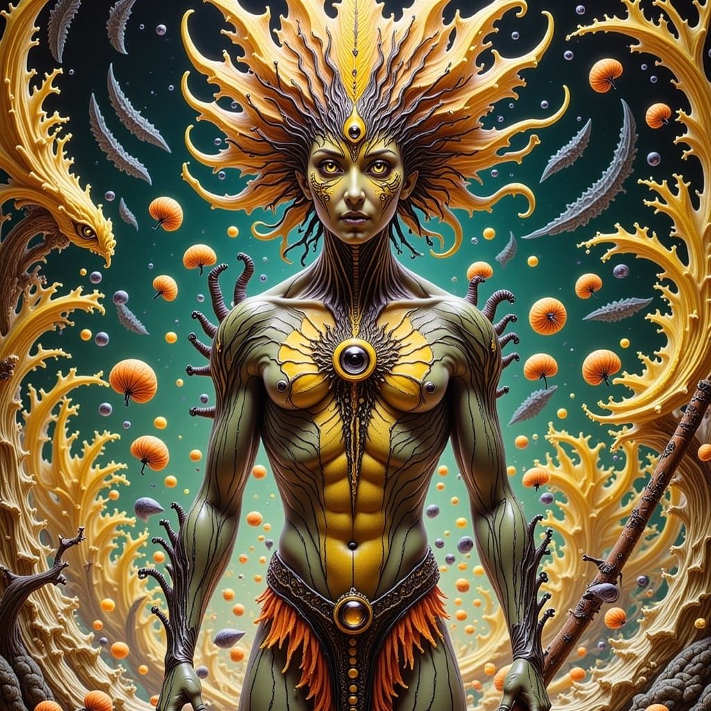 Humanoid bird man, tengu, full body <lora:Protozoa:1.0> 