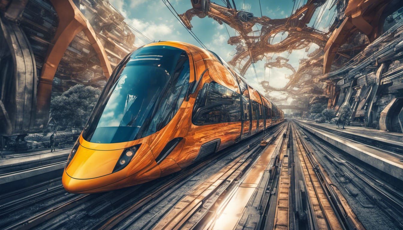 a futuristic incredibly intricately city built in the sky ra...