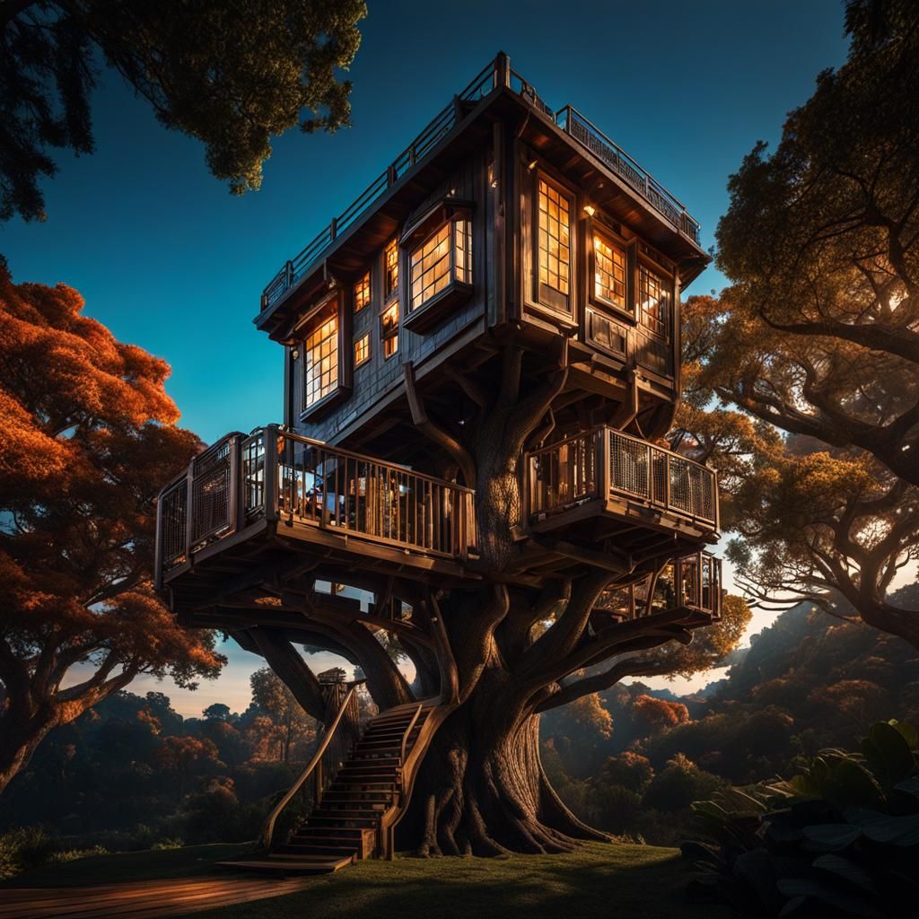 (Guardian's of the Galaxy inspired treehouse 1:3), intricate...