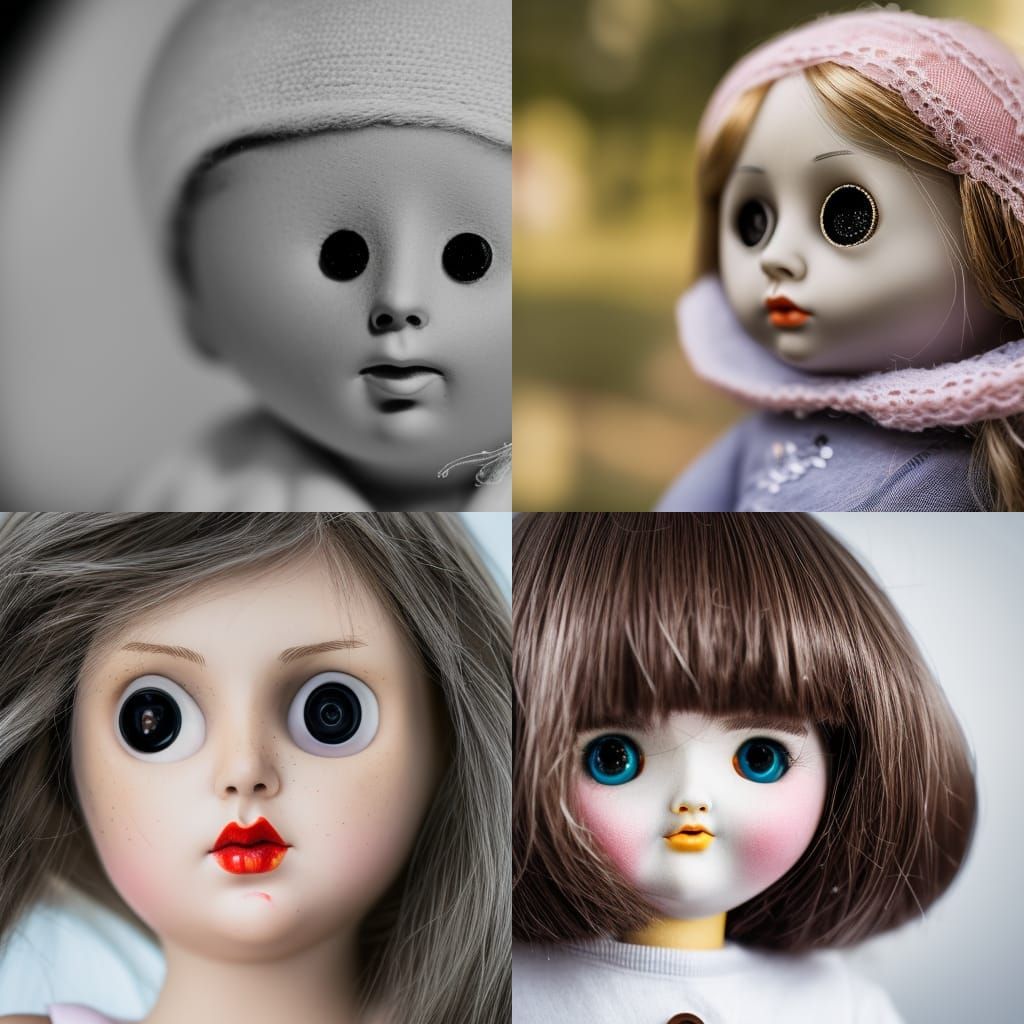 doll with button eyes. Professional photography, bokeh, natu...
