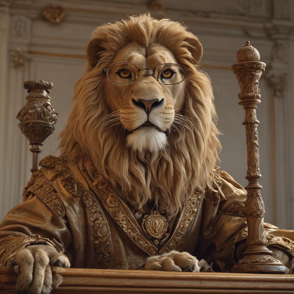 a lion in parliament  by @MK Thunderstone