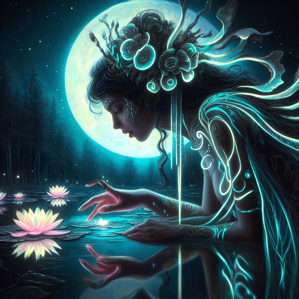 bioluminiscent portrait