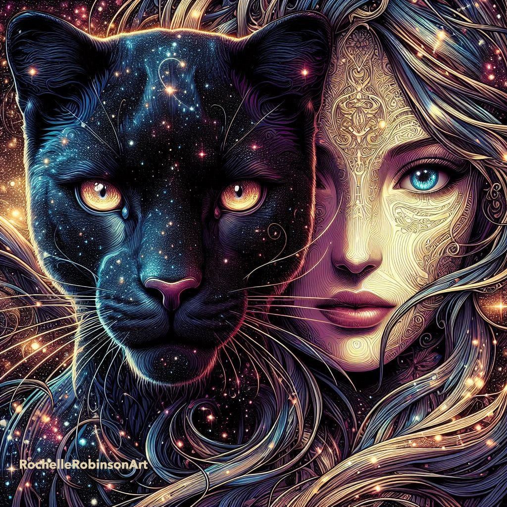 A Woman and a Panther