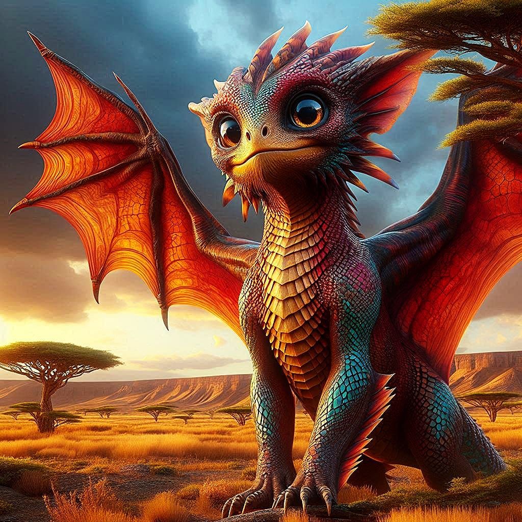 friendly african dragon