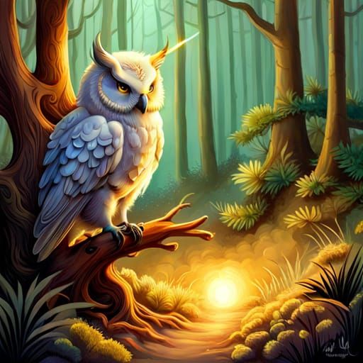 The white magic owl - AI Generated Artwork - NightCafe Creator