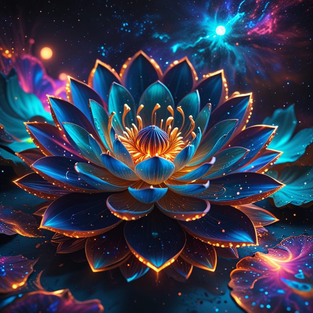 Surreal artwork inspired by the lotus flower  by @argentino 