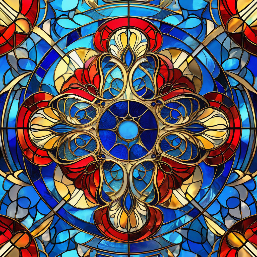 Stained glass rose  by @Tisme