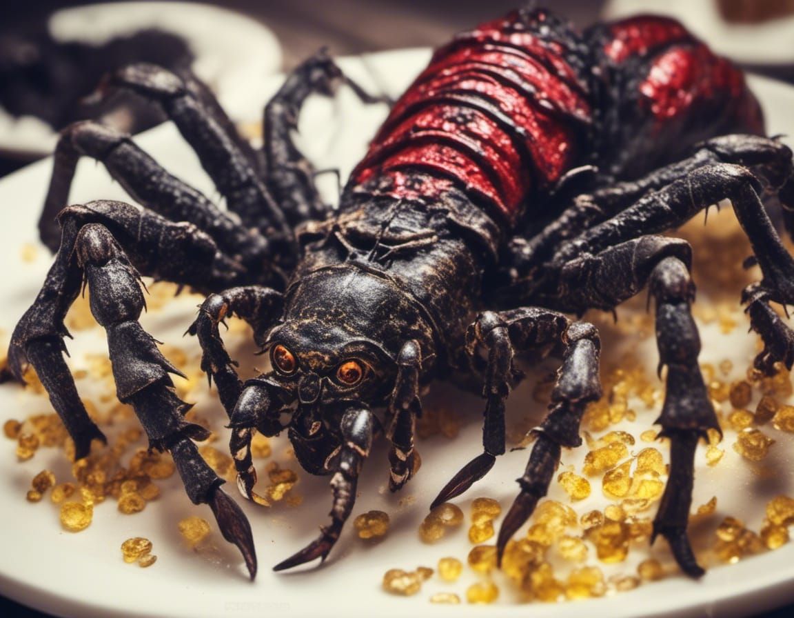 Scorpion Guarding The Gold