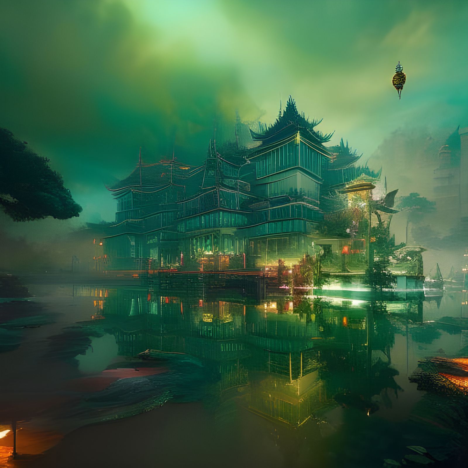 Jade City AI Generated Artwork NightCafe Creator