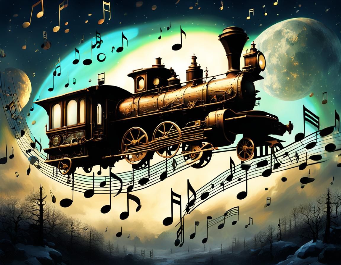 Musical train - AI Generated Artwork - NightCafe Creator