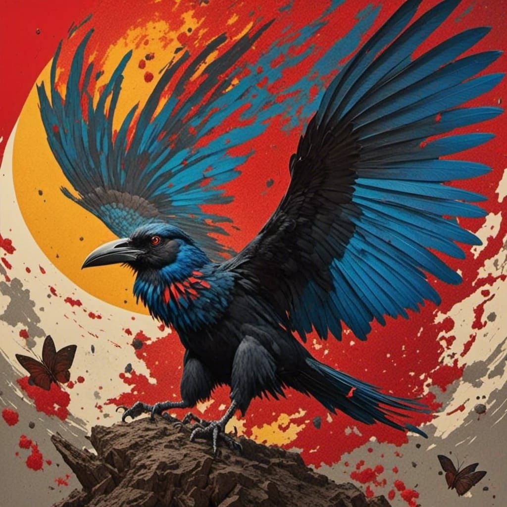 <lora:Ravens Sun:1.0> Brilliant Crow