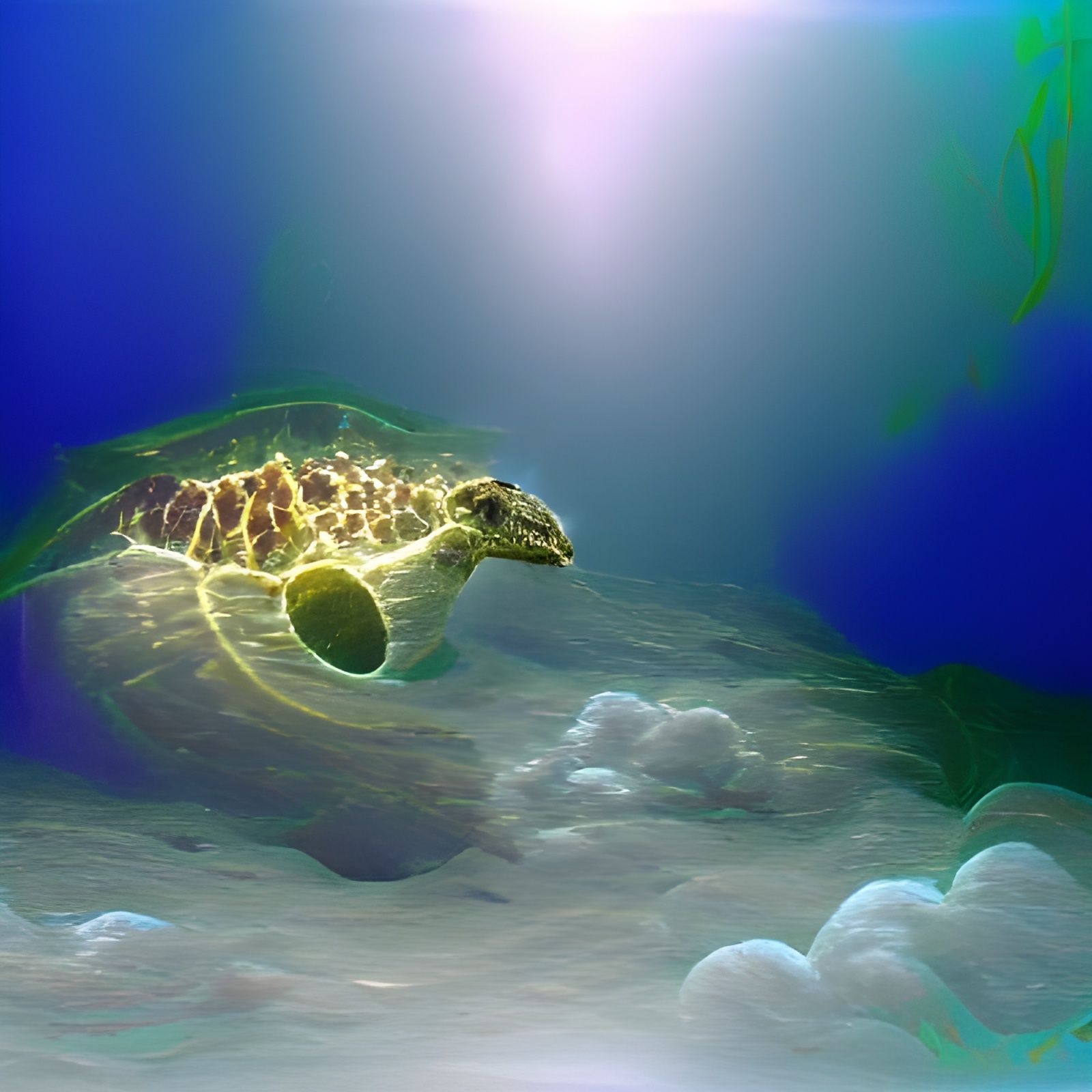 Sea turtle - AI Generated Artwork - NightCafe Creator