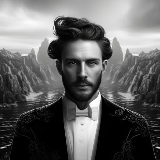 Vintage Portrait in black and white