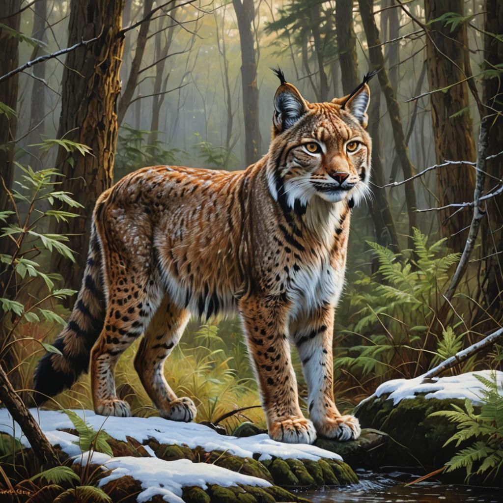 Lynx in the wildlife