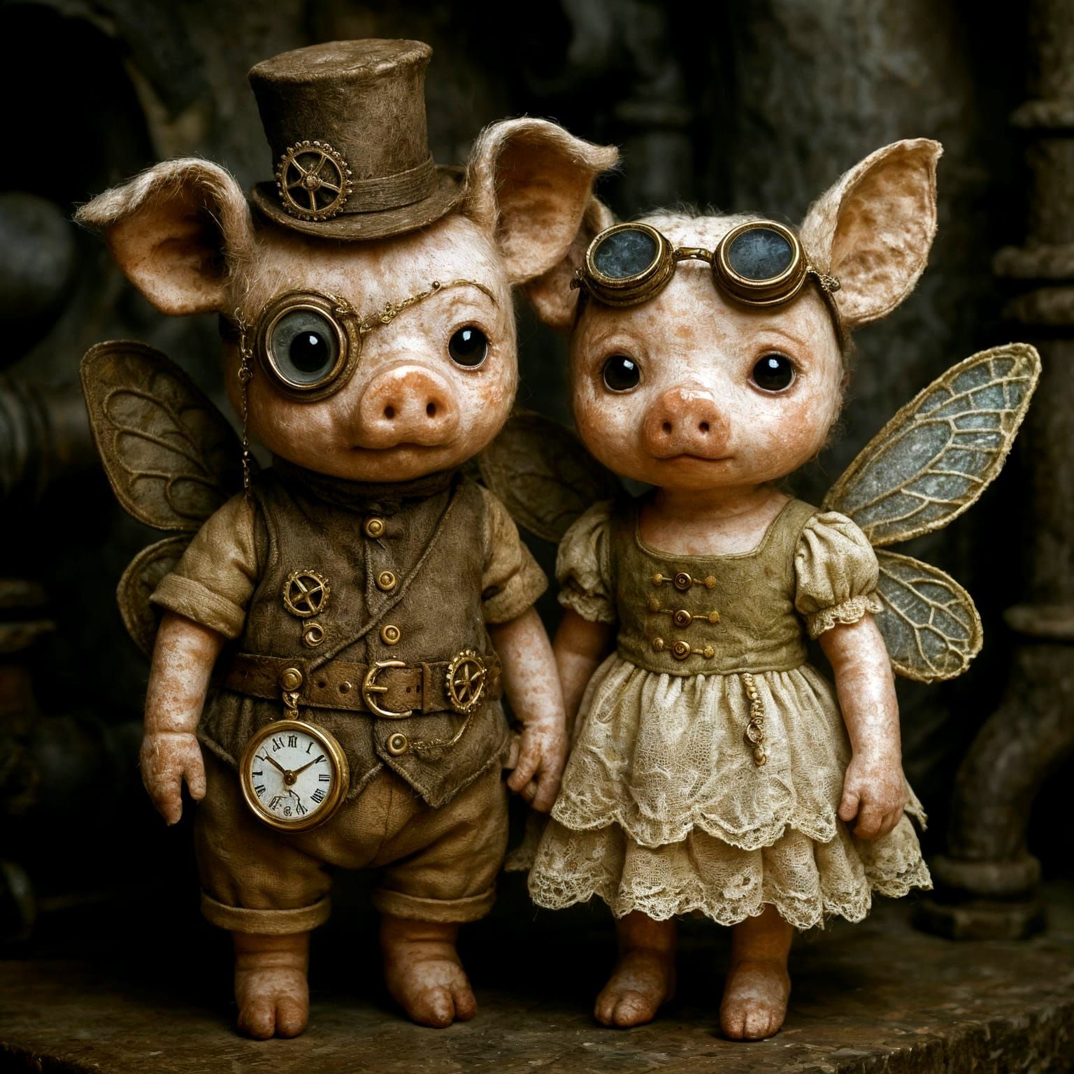 Codependant Steampunk Fairycore Sewer Dolls