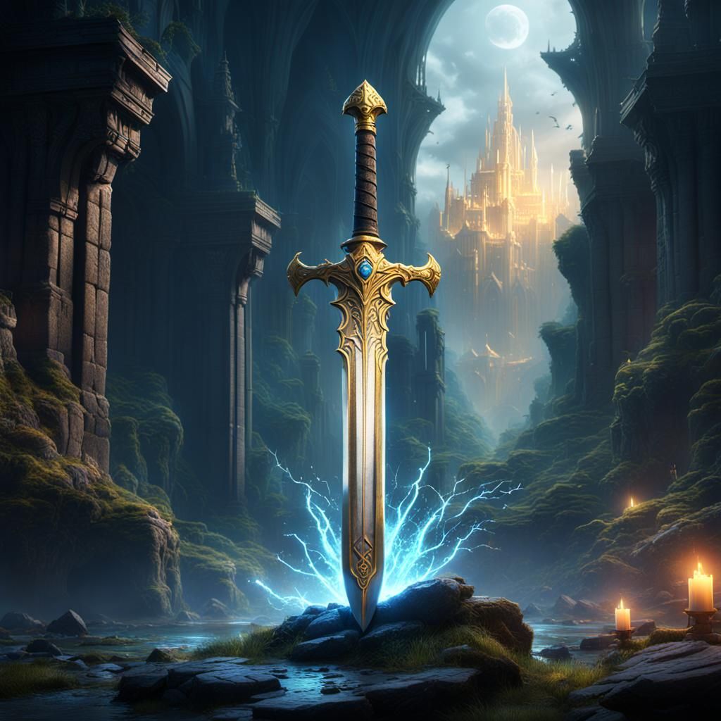 A sword made of light