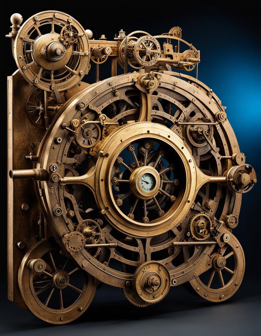 Steampunk Clock - AI Generated Artwork - NightCafe Creator