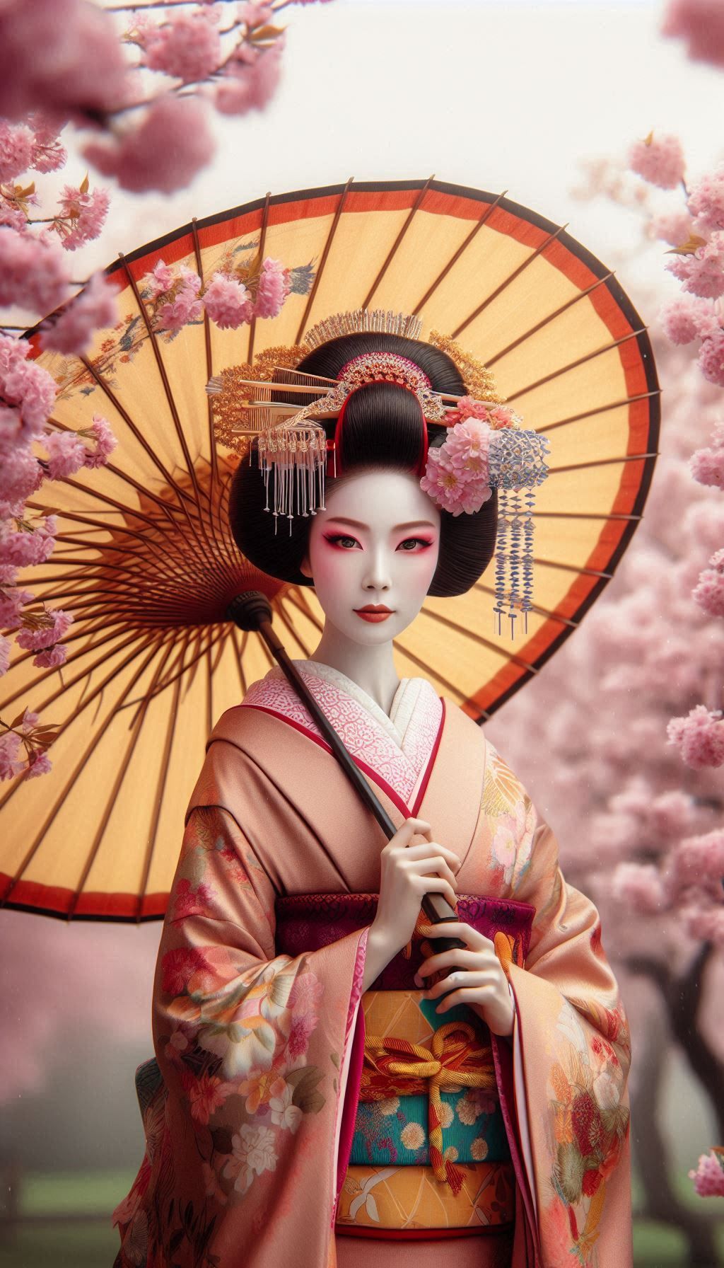 Geisha in her traditional outfit