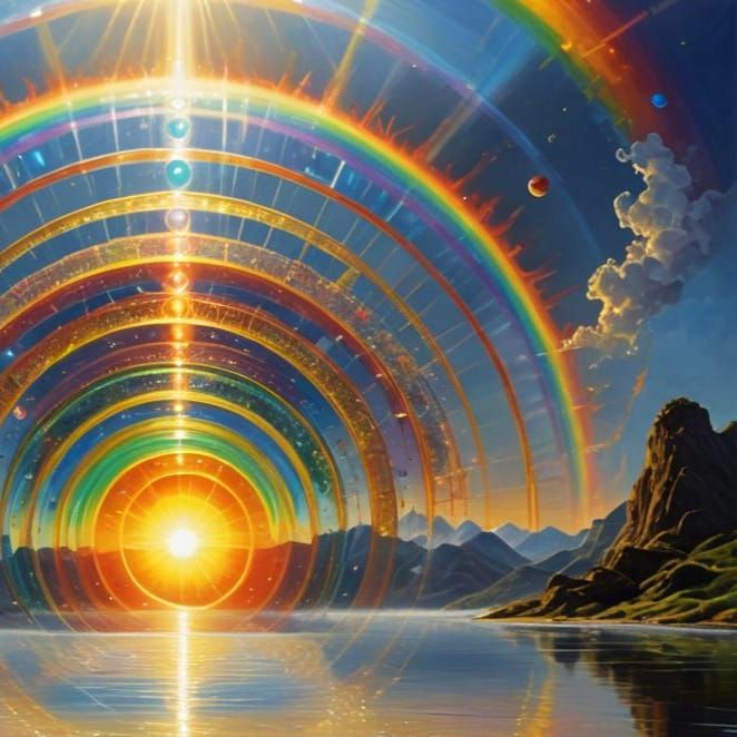 The Sun destroying the river.  Divine inter dimensional tess...