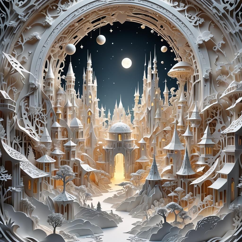 Kirigami world   by @Cilia