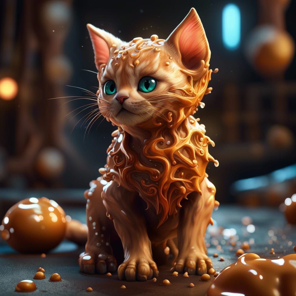 Caramel Cat - AI Generated Artwork - NightCafe Creator